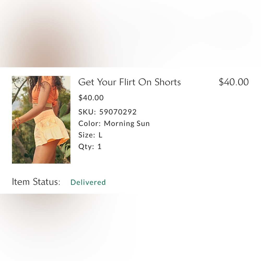 FP Movement High Waist Yellow Shorts